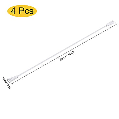 MECCANIXITY Lamp Connecting Wire for T4 T5 T8 LED Tubing, 50cm 2 Pin Double End Light Link Cords Extension Cable Pack of 4 - size: 19.69 inches