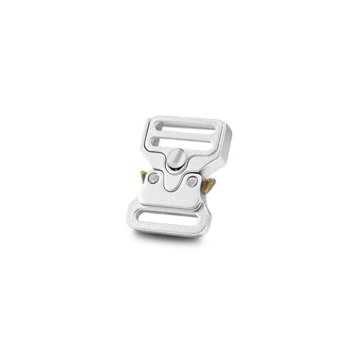 3/4 Inch Tactical Buckle for Paracord Bracelets, Metal Tactical Paracord Buckle Hardware for Tactical Vest, Dog Collar, Backpack Strap Clip Replacement Accessories - color: 01(3/4" Silver Metal Buckle 1pcs)