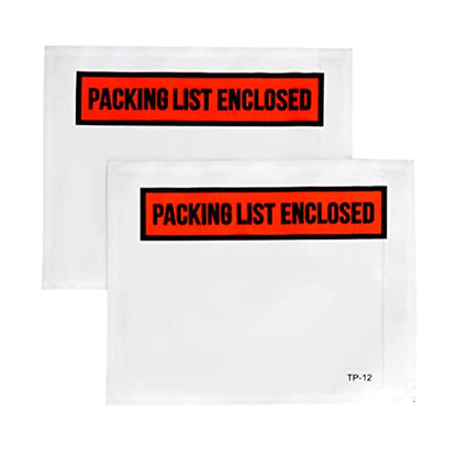 1000 PCS 4.5"x 5.5" Clear Self-Adhesive Packing List Envelopes - Shipping/Mailing Pouch Enclosed Bags for Packing Slips Invoice - style: 1000 -Printing