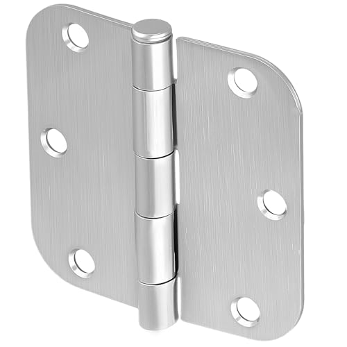 KEILEOHO 12 Pack 3.5 Inch Stainless Steel Door Hinges, Heavy Duty Brushed Nickel Door Hinges, Non-Removable Pin, for Home and Commercial Use