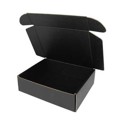 7x6x2 Shipping Boxes, Small Cardboard Box Black Flat Corrugated Mailer for Small Business Mailing Packaging Gift Box, 25 Pack - size: 7"x6"x2", style: 25 Pack - Black