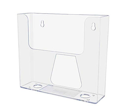 Marketing Holders Hanging Brochure Holder with Hardware for 7.5" Wide Printed Materials and Graphics Wall Mount Bin for Flyers and Oversized Postcards Clear Acrylic Rack for Offices and Libraries - size: 7.5"W Wall Mount