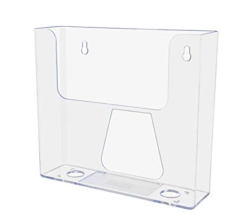 Marketing Holders Hanging Brochure Holder with Hardware for 7.5" Wide Printed Materials and Graphics Wall Mount Bin for Flyers and Oversized Postcards Clear Acrylic Rack for Offices and Libraries - size: 7.5"W Wall Mount