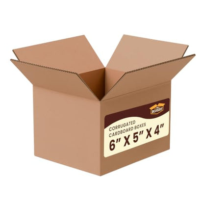 The Boxery 6"x5"x4" Corrugated Cardboard Boxes 25-Pack - size: 6 x 5 x 4"