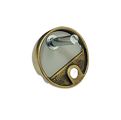 QCAA Solid Brass Low Dome Floor Door Stop, 1/4"-3/4" Clearance from Floor Buttom, Polished Brass, 1 Pack, Made in Taiwan - color: Polished Brass, size: 1 Pack