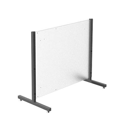 Acrlic Plexiglass Shield Sneeze Guard Floor Stand Landscape (32" Wide) or Portrait (24" Wide) Tabletop (25" Tall) or Floor Standing (69" Tall) 10064+10054-NF Flexible Installation One Arylic Panel