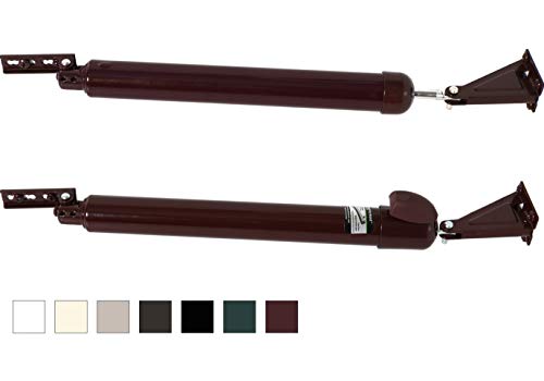 Touch 'n Hold Smooth Dual Door Closer System (Cranberry) – Heavy-Duty - Touch-Button Hold Open Feature & Smooth Closing Motion - Storm & Security Door (Medium/Heavy Weight). New Door/Replace Old Unit - color: Cranberry