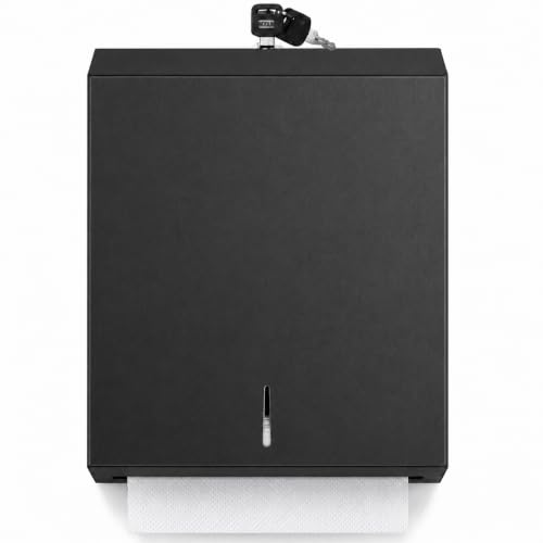 Paper Towel Dispenser Wall Mount - Multifold Trifold Paper Towel Dispensers - color: 3812-black