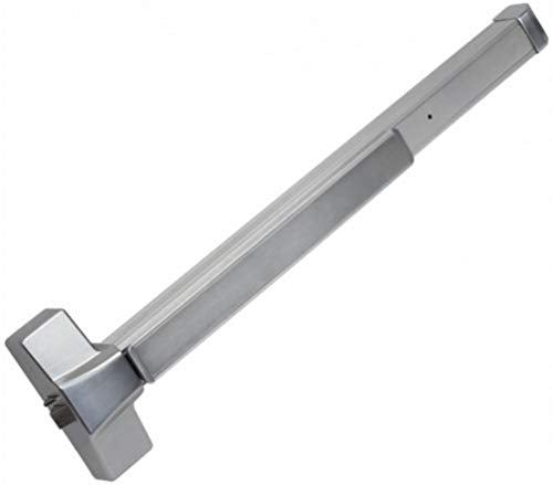 Seco-Larm SD-962AR-36G Rugged Grade 1 Rim-Type Exit Device, Push-to-Exit Bar Fits Doors from 33" (84cm) to 48" (122cm) Wide, Heavy-Duty ANSI Grade 1 Steel Construction, Reversible Non-Handed Design