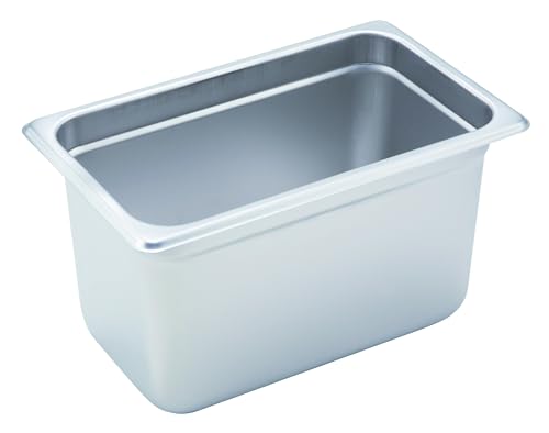 Winco 7 qt 6" 1/4 Size Anti-Jam Stainless Steel Steam Table Pan, Deep - size: 6" Deep