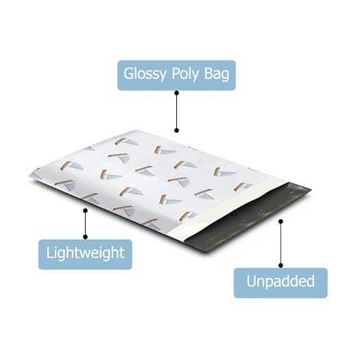 10x13 (100) Sailboats Summer Nautical Designer Poly Mailers Waterproof Self Sealing Tear Resistant Polymailers Shipping Envelopes Premium Printed Bags For Small Businesses - color: Sailboats, size: 10x13 inches