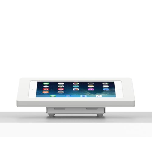VidaMount White Enclosure and Fixed Tilted 15° Desk/Surface Mount [Bundle] Compatible with iPad 9.7 (5th / 6th Gen), Pro 9.7", Air 1/2 - color: White, size: iPad 9.7 (5th / 6th Gen), Pro 9.7", Air 1/2