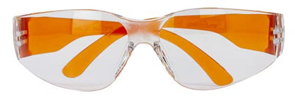BISON LIFE Clear/Orange Safety Glasses for Men & Women, ANSI Z87.1, 12 Pack - color: Clear/Orange
