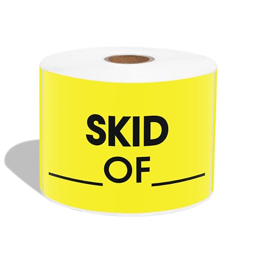 3" X 5" Skid of Shipping Stickers (500 Stickers, 1 Roll) Water-Resistant - color: Yellow (Skid of )