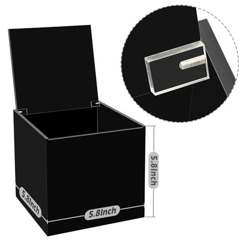 Face Towel Disposable Holder Container Acrylic Facial Towels Box, Black - color: Black