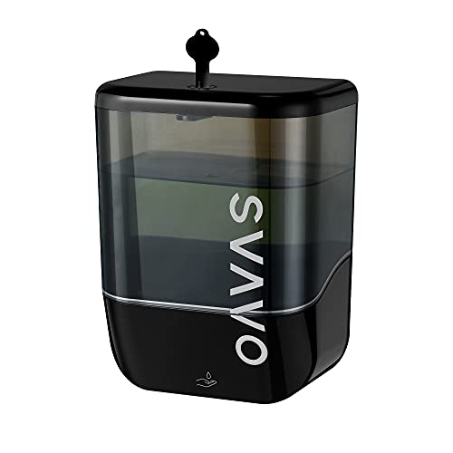 SVAVO Automatic Soap Dispenser Touchless, Hand Sanitizer Dispenser Wall Mount, Electric Sensor Battery Operated for Offices Home Kitchen Bathroom Hotel Restaurant Commercial, 34oz/1000ml Black - color: Black, size: 1000ml
