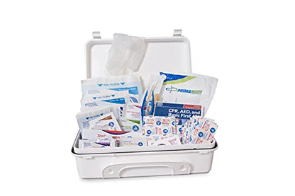 Primacare KC-25PP 25 Person Compact First Aid Kit with 157 Pieces Emergency Medical Supplies, Portable Kits for Home, School and Office, Wall Mount, 10x7x3 inches - size: 25 Person Kit