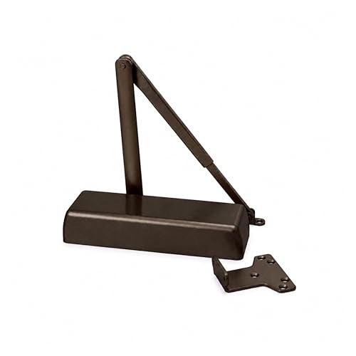Grade 1 Heavy Duty Commercial Hydraulic Door Closer, Adjustable Spring Size 1-6, Surface Mount, Self-Closing, ADA Compliant, Adjustable Backcheck, Duronotic Bronze Finish - color: Duronic Anodized