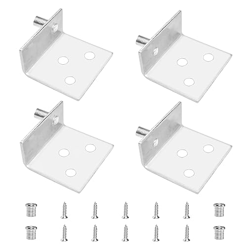 Aifeier ET 2 Sets Pivot Hinges Stainless Steel Silver Heavy Duty Concealed - color: Stainless steel silver