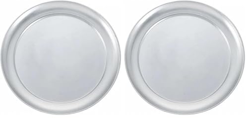 Winco Aluminum Winware 12-Inch Pizza Tray with Wide Rim, 12 Inch (Pack of 2) - size: 12 Inch (Pack of 2)
