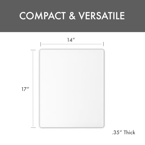 Dexas NSF Polysafe Cutting Board, 14 by 17 inches, White - size: 14"L x 17"W, style: Flat