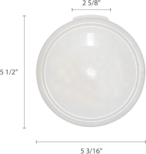 TrueCraftware- 1 Qt. Translucent Round Polypropylene Food Storage Container Lid 1 Piece Replacement Lid for Round Container Meal Prep Kitchen Pantry Commercial Restaurant - color: Lid - Fits 1qt