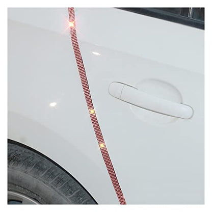 4 Pack 35.4 Inch Rhinestone Door Edge Guard Strips, Pink - color: Pink