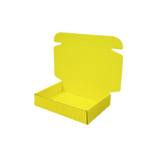 100 Pack 4.1x3x1.2 in Lemon Yellow Mini Shipping Boxes - color: Lemon Yellow, size: 4.1x3x1.2 in