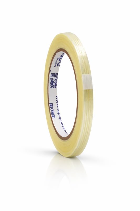 WOD UFST39 Fiberglass Reinforced Filament Strapping Tape, 3/8 inch x 60 yds. 4 Mil, Filaments Run Lengthwise - size: 3/8 Inch