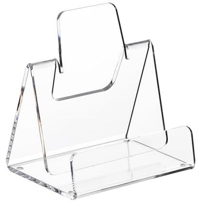 HeZone Acrylic Brochure Holder 5x6 Inch,Clear Pamphlet Holder Display Stand for Trifold 4&5&6 Inch Flyers,Pamphlets,Booklets,Menu,Leaflets for Office,Home,Store,1 Pack,A5 - size: 5''×6''