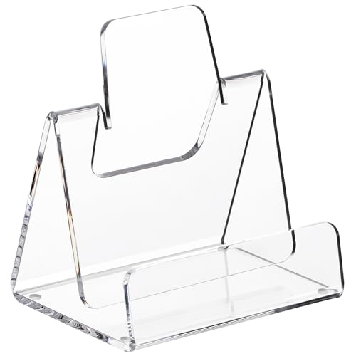 HeZone Acrylic Brochure Holder 5x6 Inch,Clear Pamphlet Holder Display Stand for Trifold 4&5&6 Inch Flyers,Pamphlets,Booklets,Menu,Leaflets for Office,Home,Store,1 Pack,A5 - size: 5''×6''