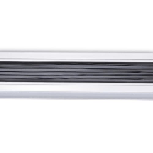 U-Shape Door Bottom with Drip Cap – Heavy Duty Aluminum + White Vinyl Seal | Fits 1-3/4" Doors | Weatherproof Door Sweep for Exterior Doors | 32", 36", 42", 48" (42 inch) - size: 42 inch