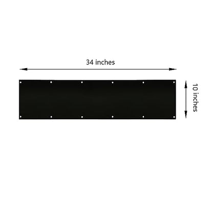 Door Metal Kick Plate 10x34 inches Aluminum Plates Black - color: Black, size: 34inches