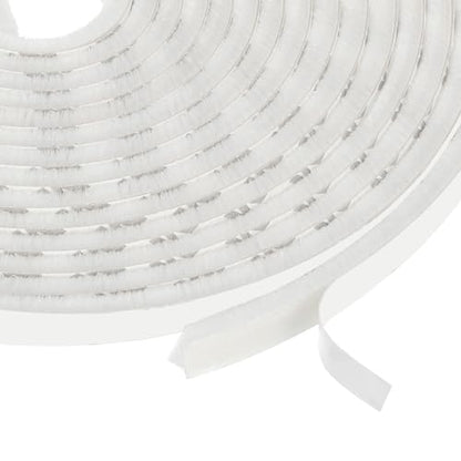 Self Adhesive Brush Seal Weather Stripping 3/16" x 3/8" x 16.4ft, Door Brush Strip for Sliding Sash Door Window Wardrobe Seal, White