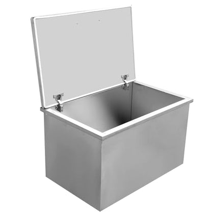304 Stainless Steel Built-in Refrigerator Bin, Kitchen Cold Storage Container, Multiple Sizes (20x16x13 Inch Etc.), Commercial & Home Use Chilling Bin - size: 28''L x 18''W x 17''H