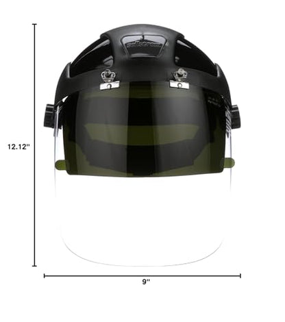 Sellstrom DP4 Anti-Fog Clear Tint Face Shield & Flip-Up IR Visor ANSI Z87.1 - style: Shade 5 Infrared Visor