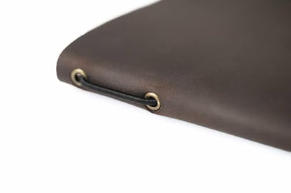 Inko Horeca - Leather Menu Holder - Soft Folding Menu Covers - Custom Menu Cover for Restaurant with Embosing - Cafe Menu Folder Book for Bar - Drink Menu (Brown)