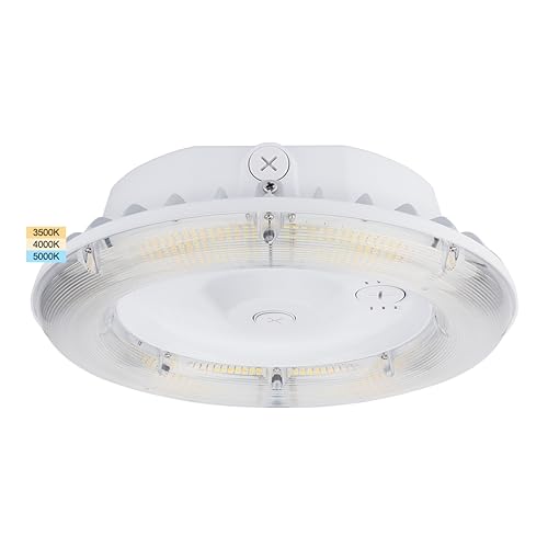 kadision 100W LED Round Canopy Light, 3-Level Selectable Wattage and CCT