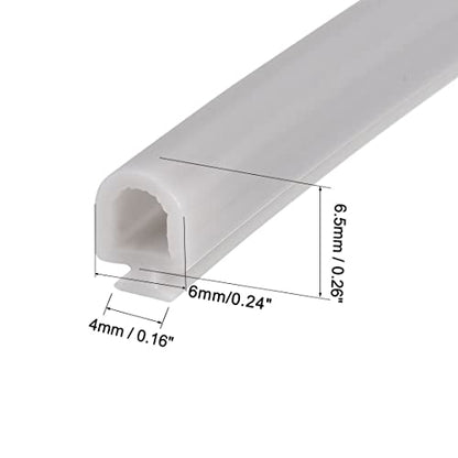 uxcell T-Slot Mount Window Weatherstrip Seal 6.5mm Bulb Bubble for 4mm Slot 1 Meter Long Gray - size: 1m