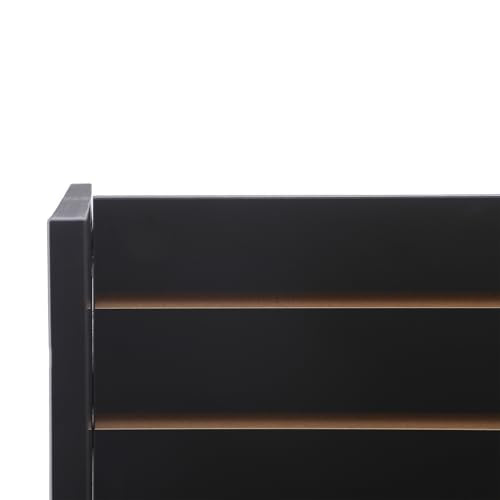 49.5”W x 24”D x 54”H - Retail Slat wall Gondola Display with 3” Slatwall Units，Black Versatile H-Unit Slatwall Display Stand - color: Black