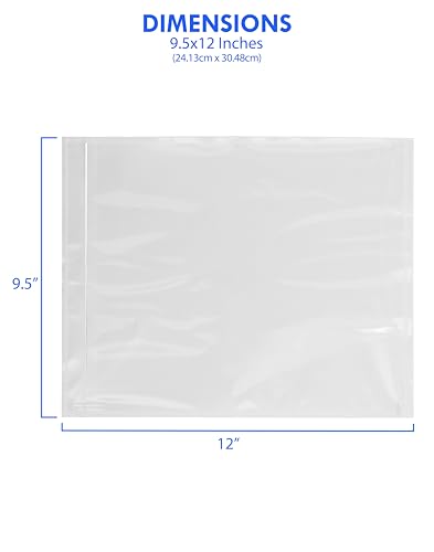 2000 Count 9.5" x 12" Shipping Label Envelopes, Clear Packing List Pouches with Self-Adhesive Back, Top Loading for Shipping Labels Sleeves, for Packing Slips, Labels Invoices & Paperwork. GPI - size: 9.5" X 12"