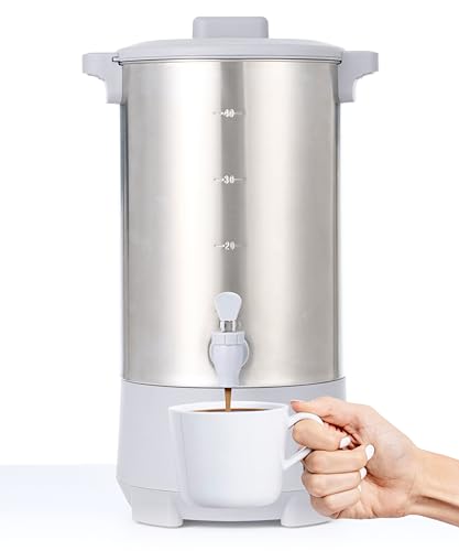 SYBO 45 Cup Coffee Urn, 6L Commercial Stainless Steel Coffee Maker - size: 45Cup Grey