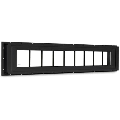 12" x 60" Vinyl Transom Window, Black - color: Black, size: 12" x 60"