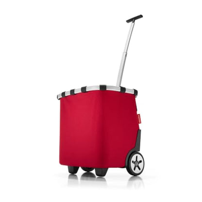reisenthel carrycruiser red - Portable Shopping Trolley with Sturdy Aluminum Frame, Shoulder Strap and Removable mesh Inner Bag -Water-Repellent - color: Red
