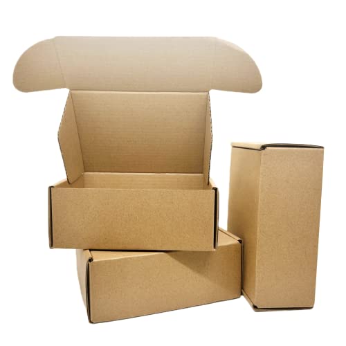 Small Sturdy Cardboard Box 6x3x1 Inch Mailing Corrugated Boxes Set of 10 - size: 6 x 3 x 1 inches
