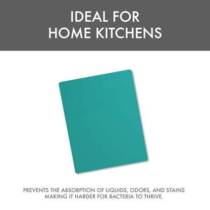 Dexas NSF Certified Polysafe Pastry Board, 16 x 20 inches, Reversible Kitchen Cutting Board, Teal Green - color: Teal Green, size: 20"L x 16"W