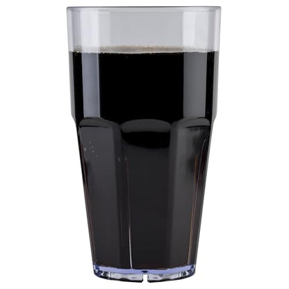 G.E.T. 9932-1-CL Heavy-Duty Shatterproof Faceted Plastic Tumbler, 32 Ounce, Clear (Set of 12)