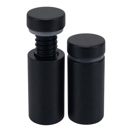Lantee 12pcs Black Sign Standoff Screws, Stainless Steel Wall Mount Standoff Holders, Heavy Duty for 1/2" Thick Acrylic/Glass 1/2" x 1"(12x25mm) - color: Black, size: 1/2" x 1" / 12 x 25mm