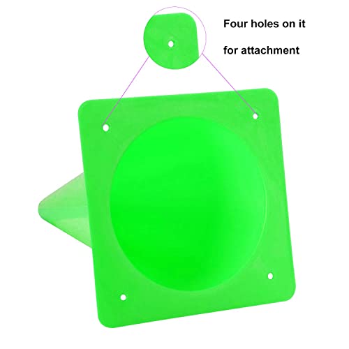 [7 Pack] Traffic Safety Cones, 15 Inch Orange Parking Cones Training Cones, Plastic Cones for Indoor/Outdoor Activity & Festive Events - color: Green, size: 15inch
