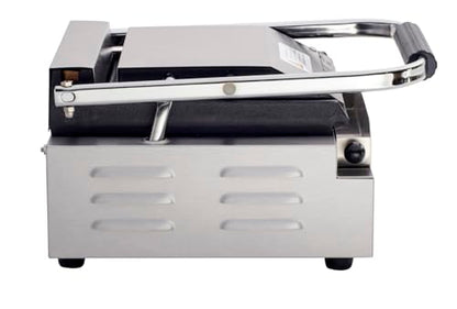 Kratos Commercial Electric Panini Sandwich Grill with Grooved Plates, 9" x 9" Cooking Surface, Commercial Countertop Panini Press, 120V, 1750W (29Y-017) - size: Small w/ Grooved Plates